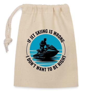 Jet Ski amusant pour les amateurs de sports nautiques - Sac cadeau en coton avec cordon (14 x 20 cm) - nature - Devant