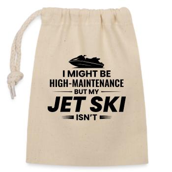 Jet ski pour les amateurs de sports nautiques d’été - Sac cadeau en coton avec cordon (14 x 20 cm) - nature - Devant