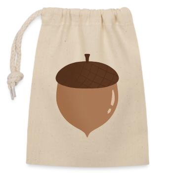Acorn Illustration - Closable cotton gift bag (14x20cm) - nature - Front