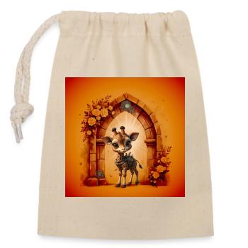 Kangaroo Reliquary in the Garden of Clocks - Closable cotton gift bag (14x20cm) - nature - Front