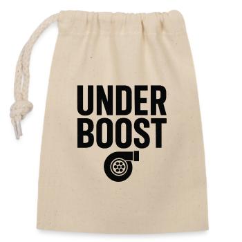 Unter Boost Logo Design - Verschließbarer Geschenkbeutel aus Baumwolle (14x20cm) - Natur - Vorne