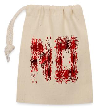 Éclaboussures de sang Déguisement d’Halloween - Sac cadeau en coton avec cordon (14 x 20 cm) - nature - Devant