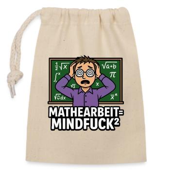Professeur de mathématiques stressé - Sac cadeau en coton avec cordon (14 x 20 cm) - nature - Devant