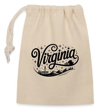 Virginia - Souvenir USA Staatsdesign - Verschließbarer Geschenkbeutel aus Baumwolle (14x20cm) - Natur - Vorne