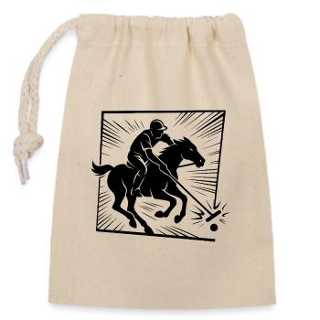 Unicorn hunter with bat - Closable cotton gift bag (14x20cm) - nature - Front