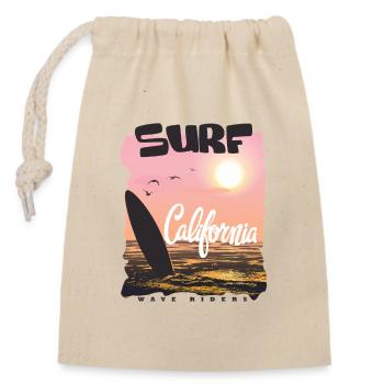 California Surfer Sunset - Closable cotton gift bag (14x20cm) - nature - Front