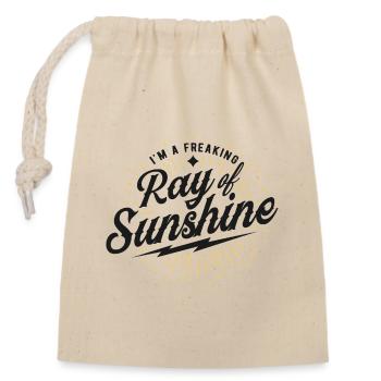 Freaking Ray of Sunshine Design - Closable cotton gift bag (14x20cm) - nature - Front