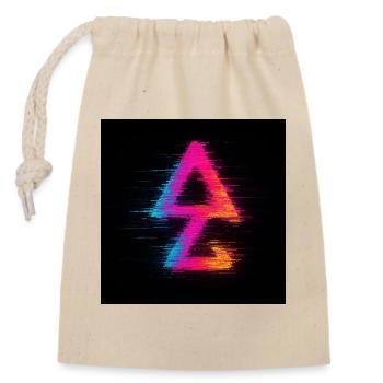 Neon Glitch Triangle Aura - Closable cotton gift bag (14x20cm) - nature - Front