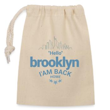 Design Brooklyn Zurück nach Hause - Verschließbarer Geschenkbeutel aus Baumwolle (14x20cm) - Natur - Vorne