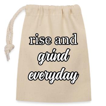 Chase Dreams with Passion Inspirational Mantra	 - Closable cotton gift bag (14x20cm) - nature - Front