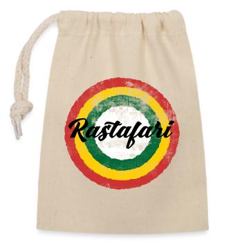 Rastafari Color Wheel Design - Closable cotton gift bag (14x20cm) - nature - Front