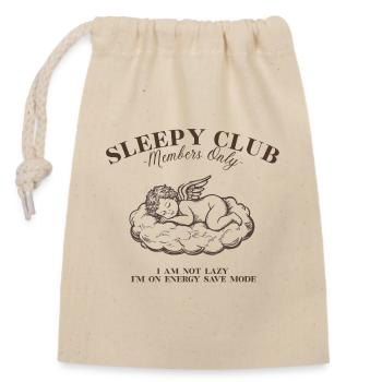 Sleepy Angels Club – Vintage Cherub Shirt - Verschließbarer Geschenkbeutel aus Baumwolle (14x20cm) - Natur - Vorne