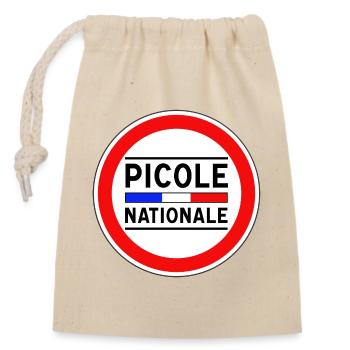 Picole Nationale nouveau design - Sac cadeau en coton avec cordon (14 x 20 cm) - nature - Devant