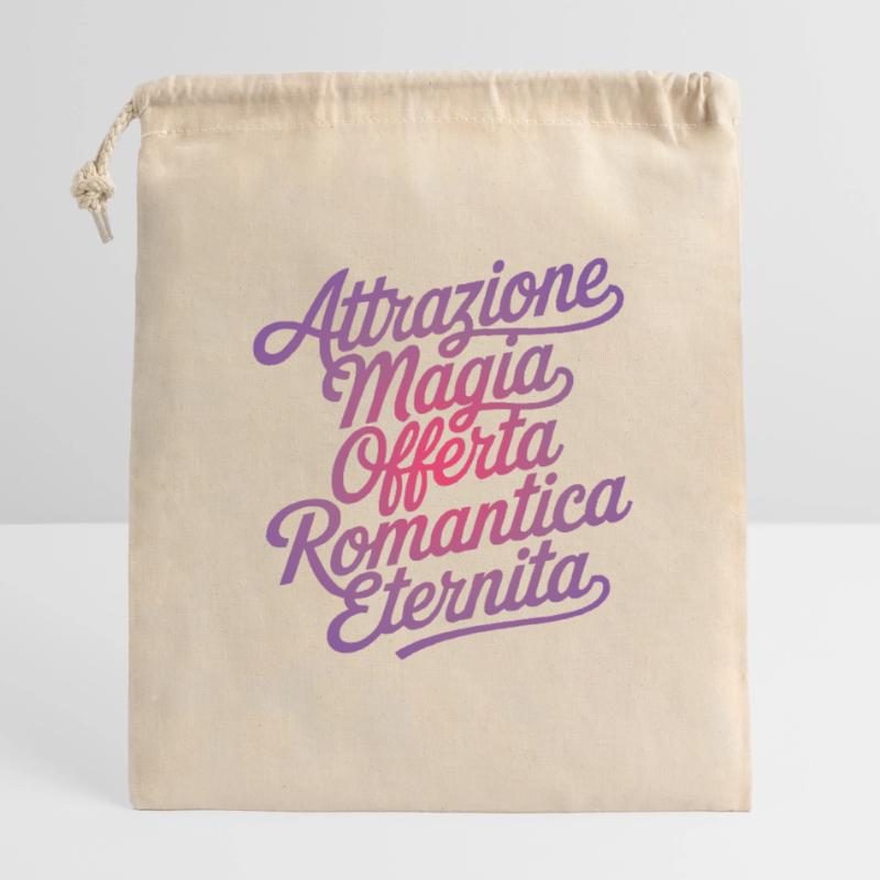 Romantic Design with Magic Effect Closable cotton gift bag (14x20cm)