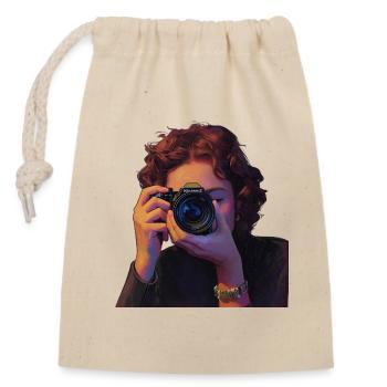 Photography Realistic Portrait Designs - Closable cotton gift bag (14x20cm) - nature - Front