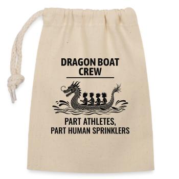 Drachenboot-Team Wasserspaß - Verschließbarer Geschenkbeutel aus Baumwolle (14x20cm) - Natur - Vorne