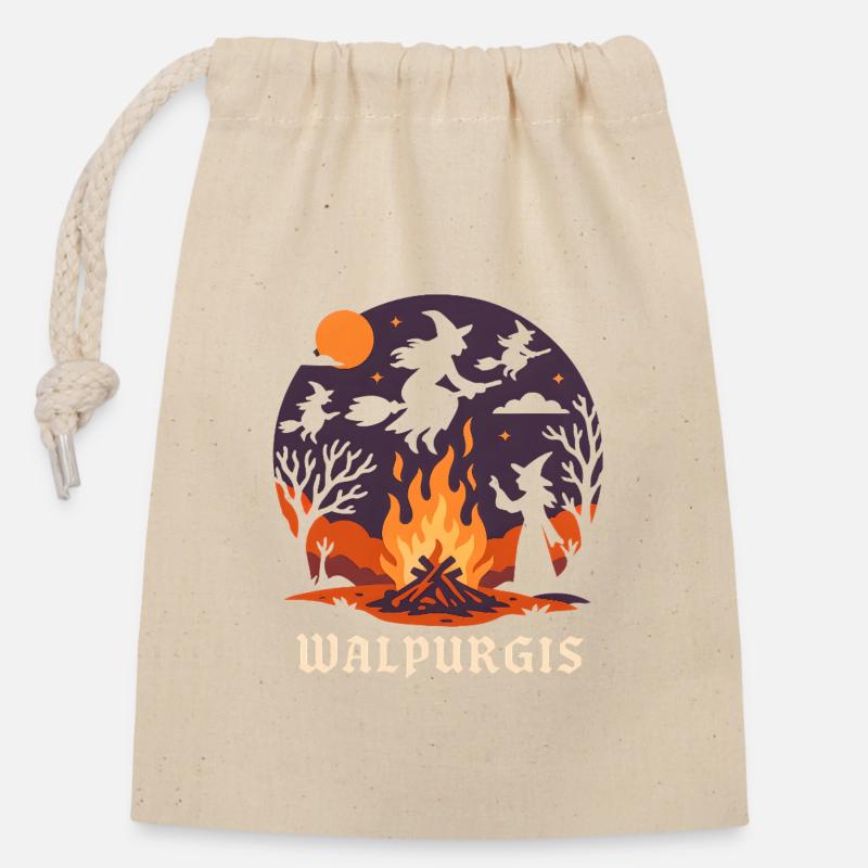Walpurgis - Verschließbarer Geschenkbeutel aus Baumwolle (14x20cm) - Natur