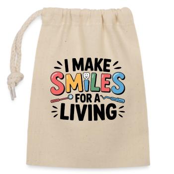 Couronnes Bridges Artisanat Dental Lab Tech - Sac cadeau en coton avec cordon (14 x 20 cm) - nature - Devant