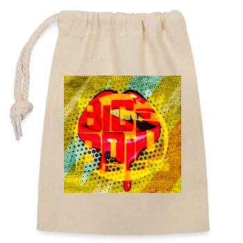 Graffiti Pop Art Lollipop - Closable cotton gift bag (14x20cm) - nature - Front