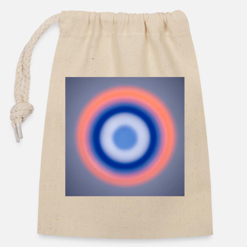 Cercle du paon - Sac cadeau en coton avec cordon (14 x 20 cm) - nature