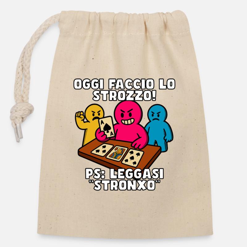Today I'm a Loan Shark! - Closable cotton gift bag (14x20cm) - nature
