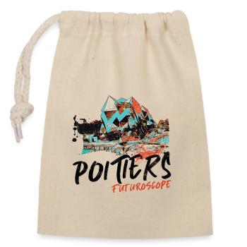 Poitiers, Futuroscope, couleurs Neon - Sac cadeau en coton avec cordon (14 x 20 cm) - nature - Devant