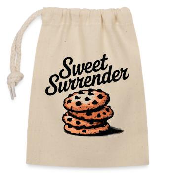 Sweet Surrender Kekse Süßigkeiten Dessert - Verschließbarer Geschenkbeutel aus Baumwolle (14x20cm) - Natur - Vorne