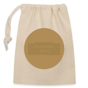Allsvenskan_brons_copy - Closable cotton gift bag (14x20cm) - nature - Front