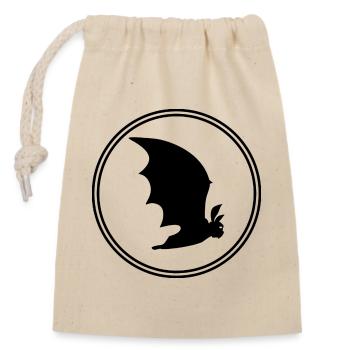 Bat Gothic : Nuit, Vampire & Liberté - Sac cadeau en coton avec cordon (14 x 20 cm) - nature - Devant