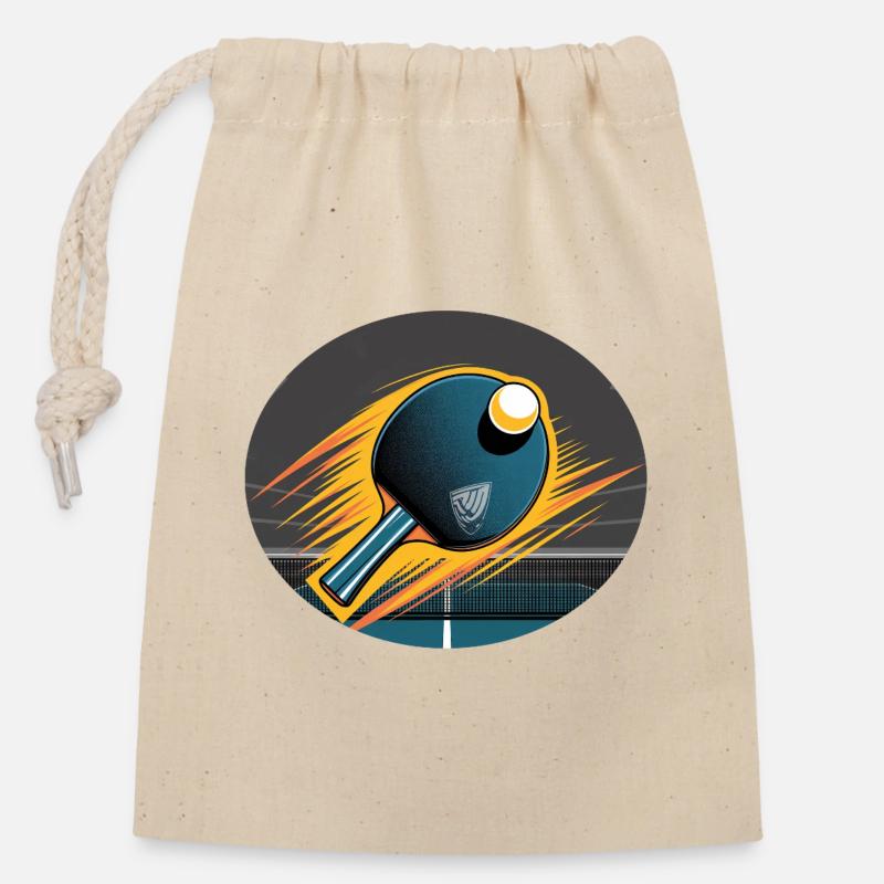 Pingpong Table Tennis Power Serve Impulse - Closable cotton gift bag (14x20cm) - nature