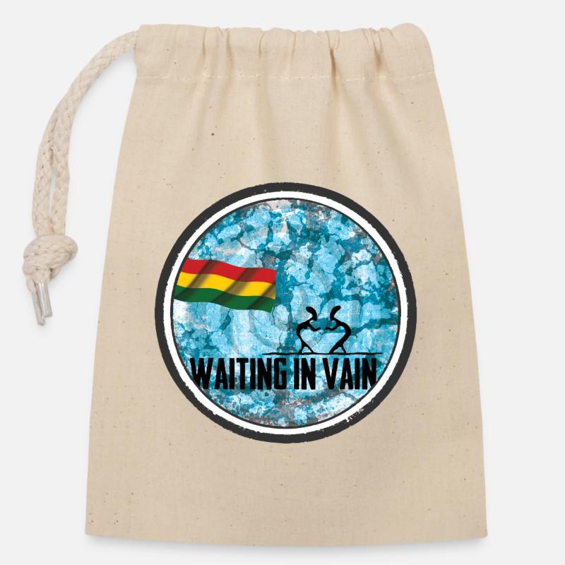 Waiting in Vain - reggae - Verschließbarer Geschenkbeutel aus Baumwolle (14x20cm) - Natur