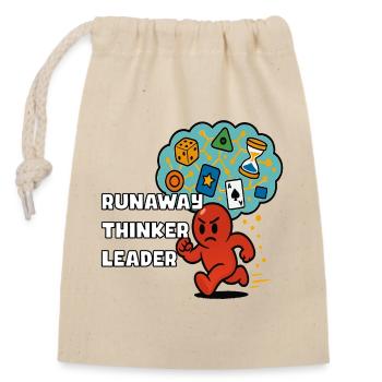 Runaway Thinker Leader - Closable cotton gift bag (14x20cm) - nature - Front