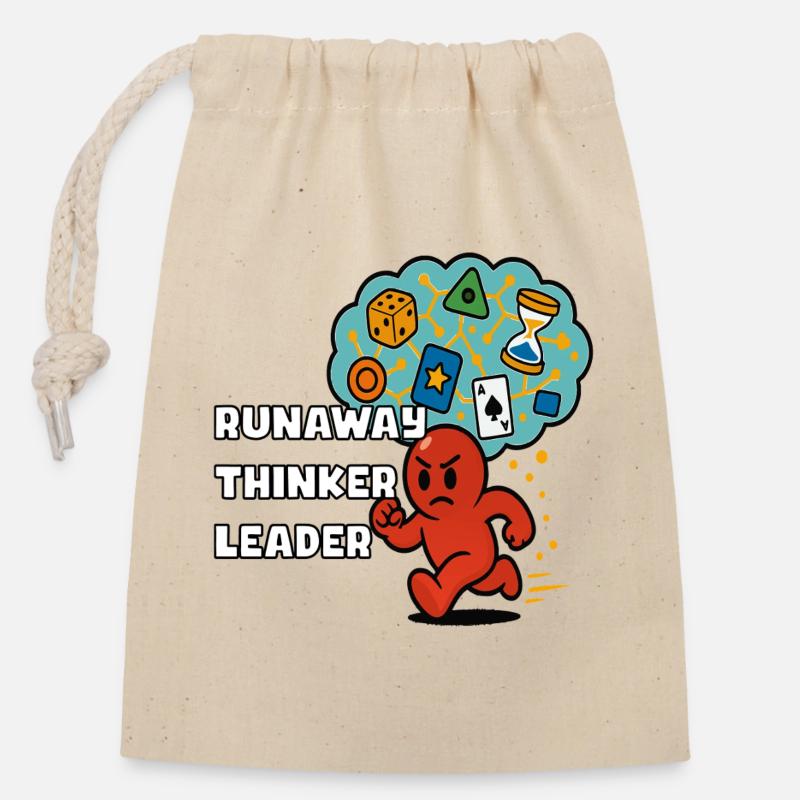 Runaway Thinker Leader - Closable cotton gift bag (14x20cm) - nature