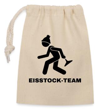 STOCK DE GLACE-ÉQUIPE-3 - Sac cadeau en coton avec cordon (14 x 20 cm) - nature - Devant