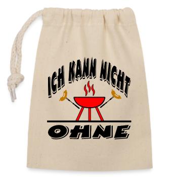 Griller - Sac cadeau en coton avec cordon (14 x 20 cm) - nature - Devant