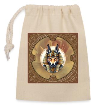 Steampunk Pharaon Renard - Sac cadeau en coton avec cordon (14 x 20 cm) - nature - Devant