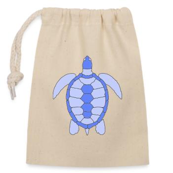 TURTLE - Verschließbarer Geschenkbeutel aus Baumwolle (14x20cm) - Natur - Vorne