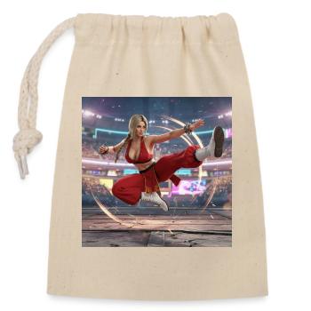 Enter the Maxima  - Closable cotton gift bag (14x20cm) - nature - Front