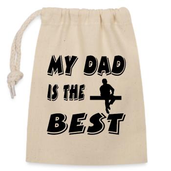 Father - Closable cotton gift bag (14x20cm) - nature - Front