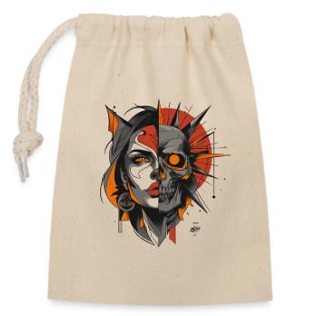 Dualité de l’humanité - Sac cadeau en coton avec cordon (14 x 20 cm) - nature - Devant