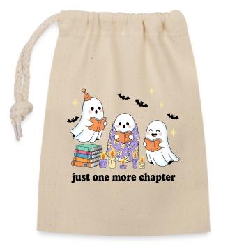 Fantômes livresques à la lueur des bougies - Sac cadeau en coton avec cordon (14 x 20 cm) - nature - Devant