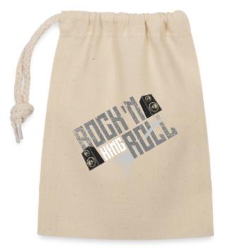 Rock It Folk Fusion - Closable cotton gift bag (14x20cm) - nature - Front