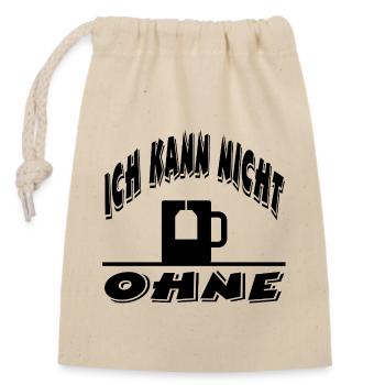 Tee - Verschließbarer Geschenkbeutel aus Baumwolle (14x20cm) - Natur - Vorne