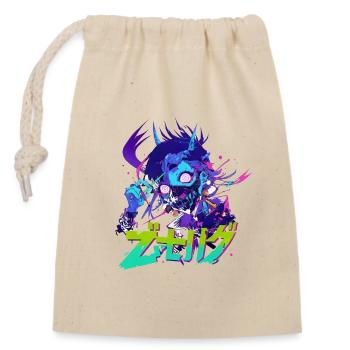 Neon_Oni_Cyberpunk - Sac cadeau en coton avec cordon (14 x 20 cm) - nature - Devant