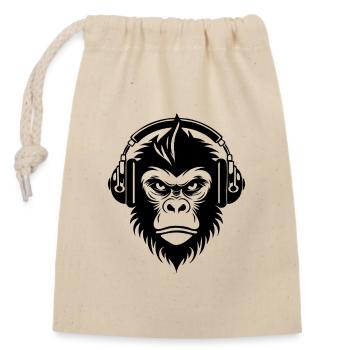 Grunge Monkey Head Rock Vibes Edition Shirt - Closable cotton gift bag (14x20cm) - nature - Front