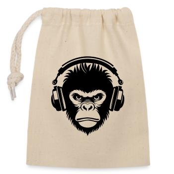 Rock Monkey Head Metal Groove Edition Shirt - Closable cotton gift bag (14x20cm) - nature - Front