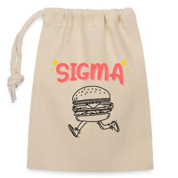 Sigma Burger Sprint - Closable cotton gift bag (14x20cm) - nature - Front