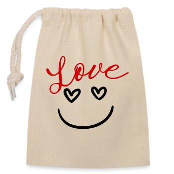 Feel the beat - Closable cotton gift bag (14x20cm) - nature - Front