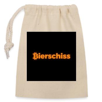Bierschiss Malle - Verschließbarer Geschenkbeutel aus Baumwolle (14x20cm) - Natur - Vorne