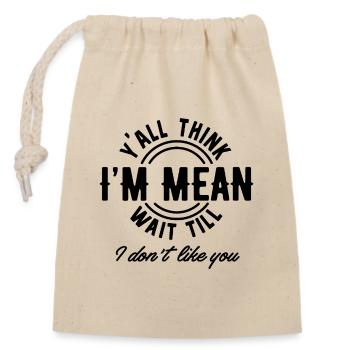Conception de Hunted2025 - Sac cadeau en coton avec cordon (14 x 20 cm) - nature - Devant